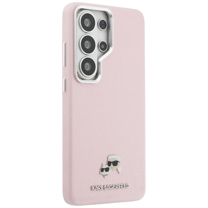 Custodia MagSafe per Samsung Galaxy S26 Ultra S948, Karl Lagerfeld, Karl & Choupette Head's Pin, Rosa