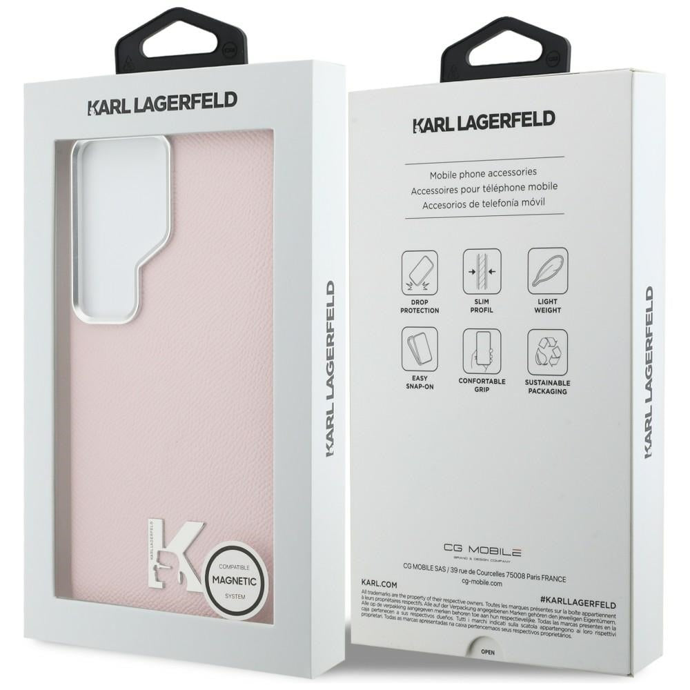 Custodia MagSafe per Samsung Galaxy S26 Ultra S948, Karl Lagerfeld, Karl Head Logo, Rosa