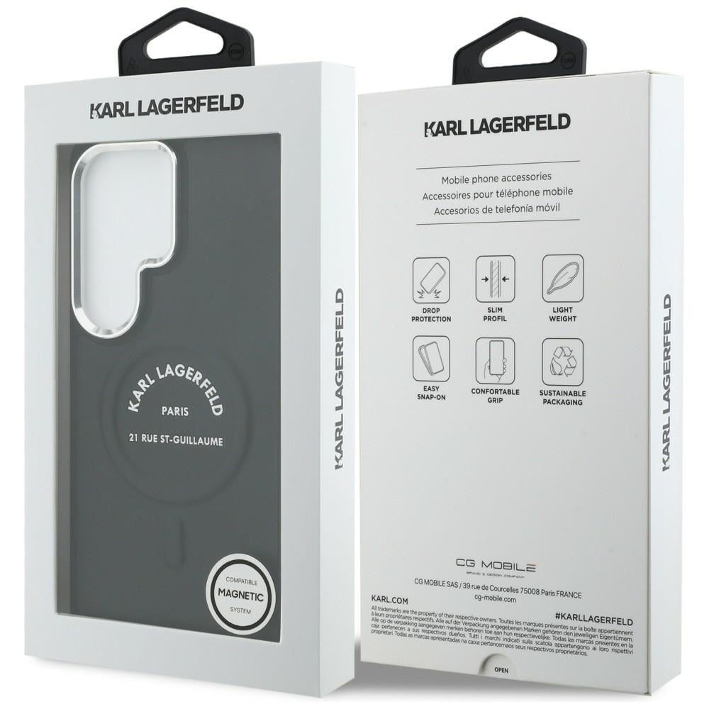 Custodia MagSafe per Samsung Galaxy S26 Ultra S948, Karl Lagerfeld, Karl RSG Logo, Nera