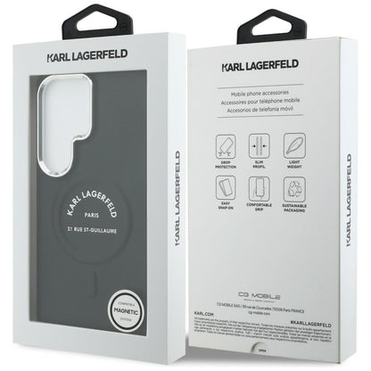 Custodia MagSafe per Samsung Galaxy S26 Ultra S948, Karl Lagerfeld, Karl RSG Logo, Nera