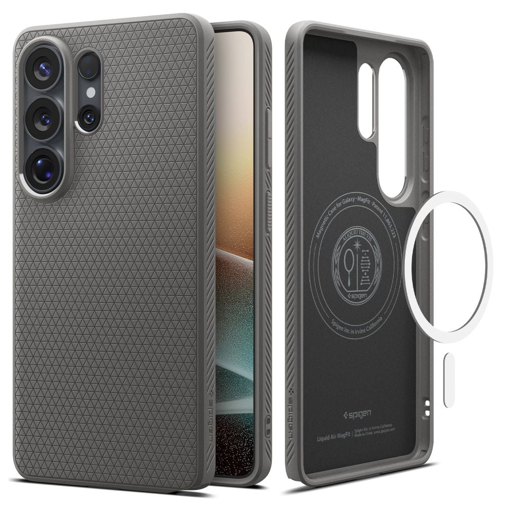 Custodia MagSafe per Samsung Galaxy S26 Ultra S948, Spigen, Liquid Air, Grigio ACS10675