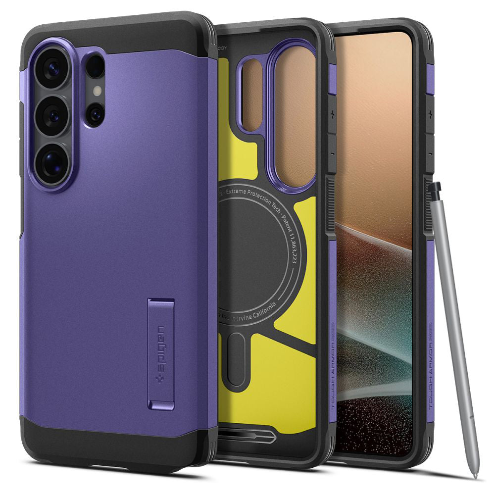 Custodia MagSafe per Samsung Galaxy S26 Ultra S948, Spigen, Tough Armor, Viola ACS11209
