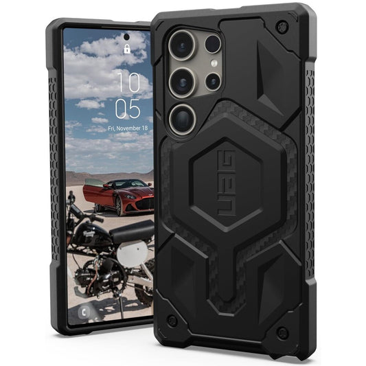 Custodia MagSafe per Samsung Galaxy S26 Ultra S948, Urban Armor Gear, Monarch Pro Carbon, nera