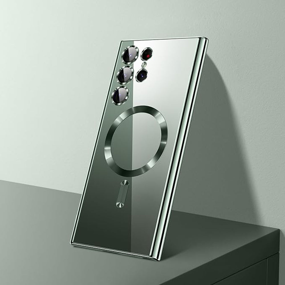 Custodia MagSafe per Samsung Galaxy S26 Ultra, Techsuit, Luxury Crystal, Rosa