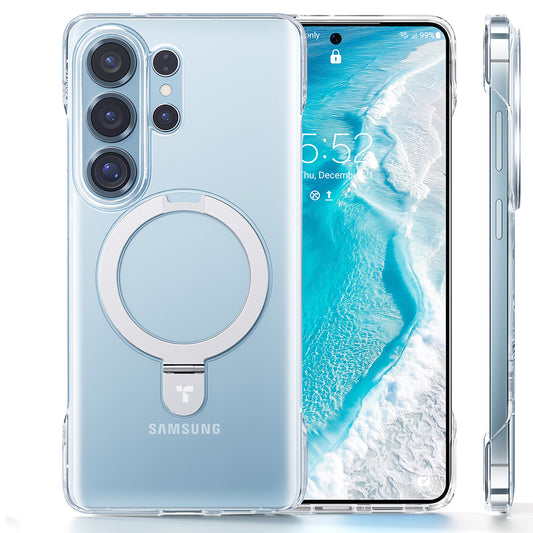 Custodia MagSafe per Samsung Galaxy S26 Ultra, Torras, Ostand Slim, Trasparente