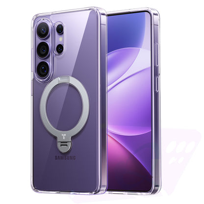 Custodia MagSafe per Samsung Galaxy S26 Ultra, Torras, Ostand Spin, Trasparente