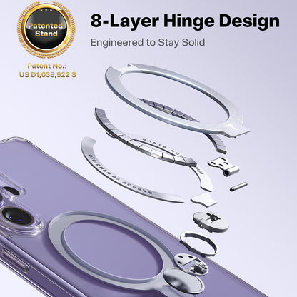 Custodia MagSafe per Samsung Galaxy S26 Ultra, Torras, Ostand Spin, Trasparente