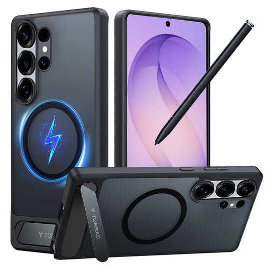 Custodia MagSafe per Samsung Galaxy S26 Ultra, Torras, Pstand, Nera