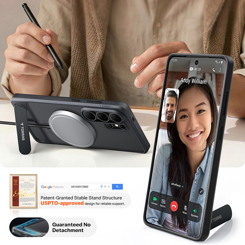 MagSafe Case for Samsung Galaxy S26 Ultra, Torras, Pstand, Black