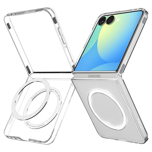 Custodia MagSafe per Samsung Galaxy Z Flip7 F766, Spigen, Air Skin, Trasparente ACS09556
