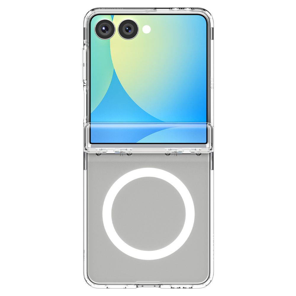 Custodia MagSafe per Samsung Galaxy Z Flip7 F766, Spigen, Ultra Hybrid Pro, Trasparente ACS09559