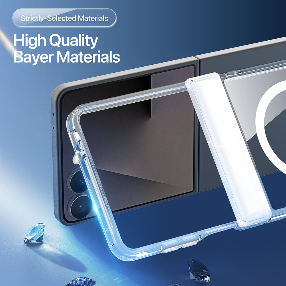 Custodia MagSafe per Samsung Galaxy Z Flip8 F776, DUX DUCIS, Chiara, Trasparente