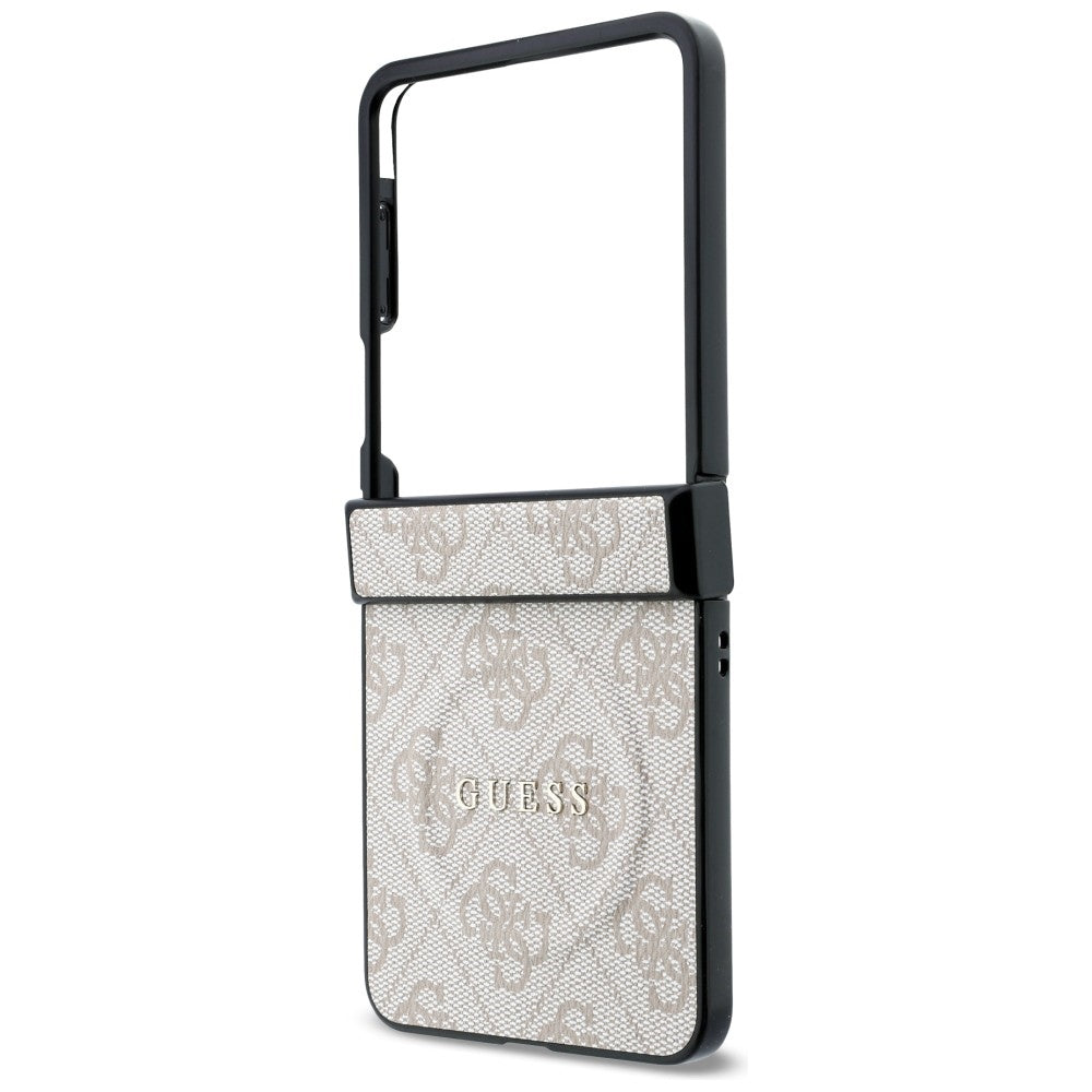 Custodia MagSafe per Samsung Galaxy Z Flip8 F776, Guess, 4G Leather Classic, Rosa