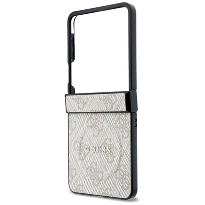 Custodia MagSafe per Samsung Galaxy Z Flip8 F776, Guess, 4G Leather Classic, Rosa