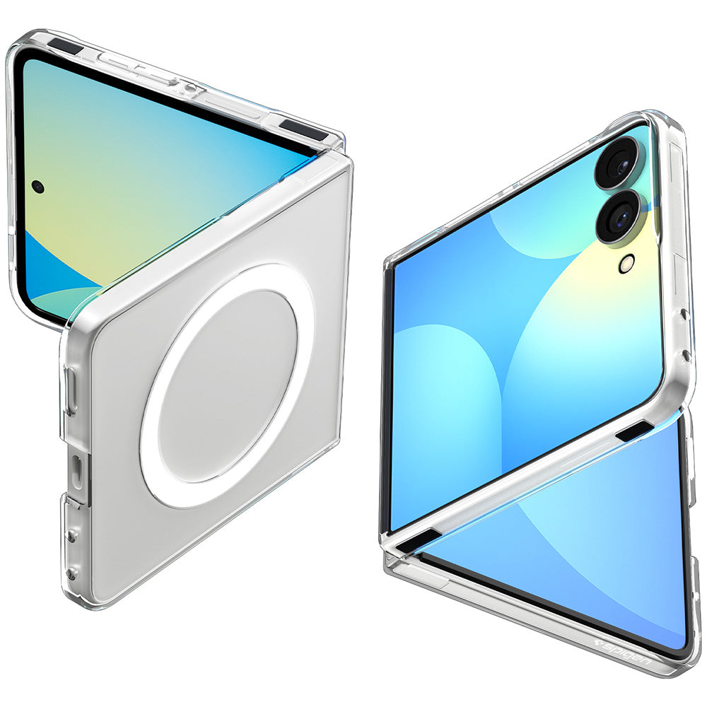 MagSafe Case for Samsung Galaxy Z Flip8 F776, Spigen, Air Skin, Clear White ACS11521