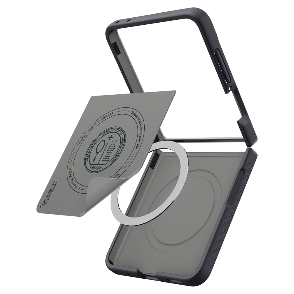 Custodia MagSafe per Samsung Galaxy Z Flip8 F776, Spigen, Caseology Nano Pop, Nera ACS11523
