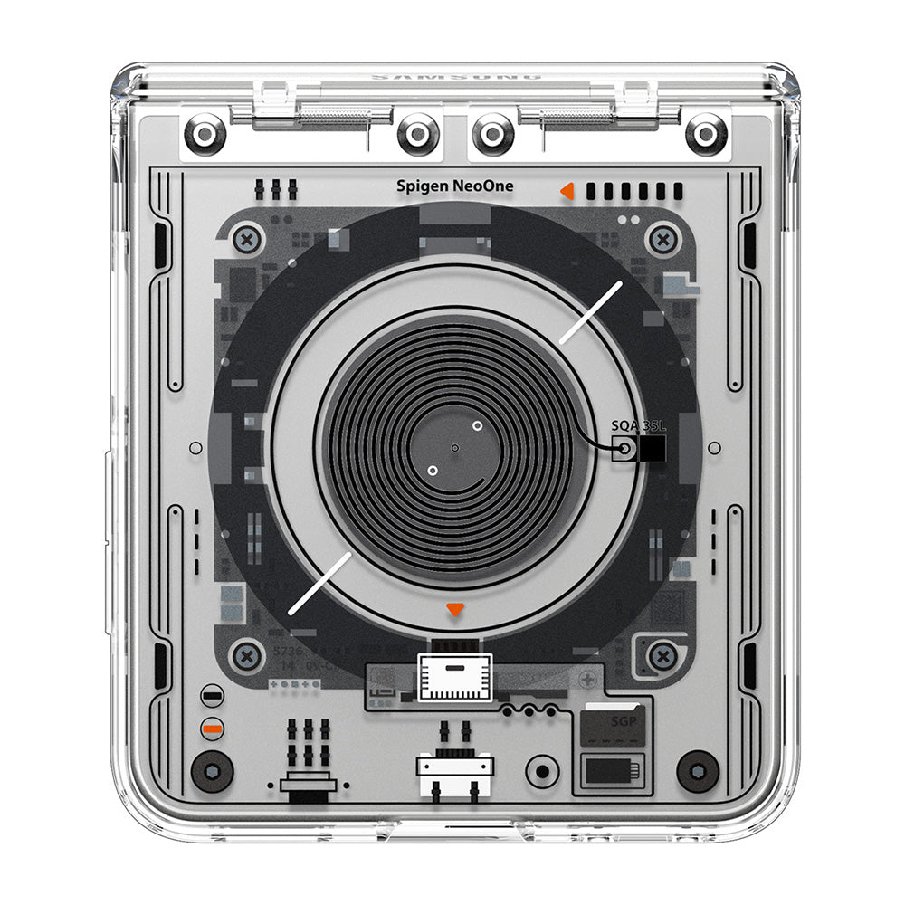 Custodia MagSafe per Samsung Galaxy Z Flip8 F776, Spigen, Ultra Hybrid Pro Neo One, Trasparente ACS11525