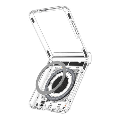 Custodia MagSafe per Samsung Galaxy Z Flip8 F776, Spigen, Ultra Hybrid Pro Neo One, Trasparente ACS11525