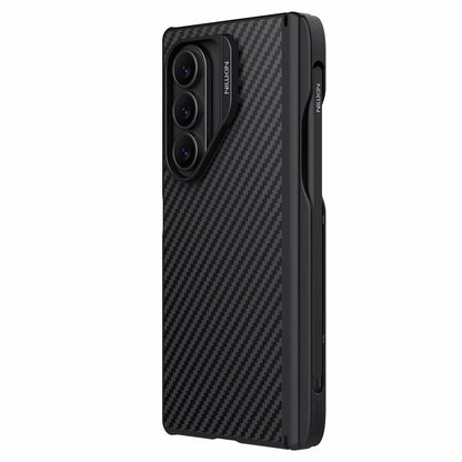 Custodia MagSafe per Samsung Galaxy Z Fold7 F966, Nillkin, Synthetic Fiber Pro con supporto per S-Pen, Nera
