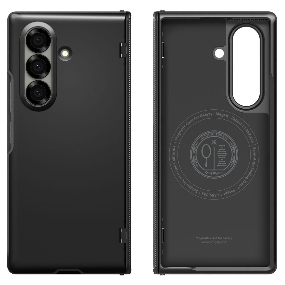 Custodia MagSafe per Samsung Galaxy Z Fold7 F966, Spigen, Slim Armor Pro, Nera
