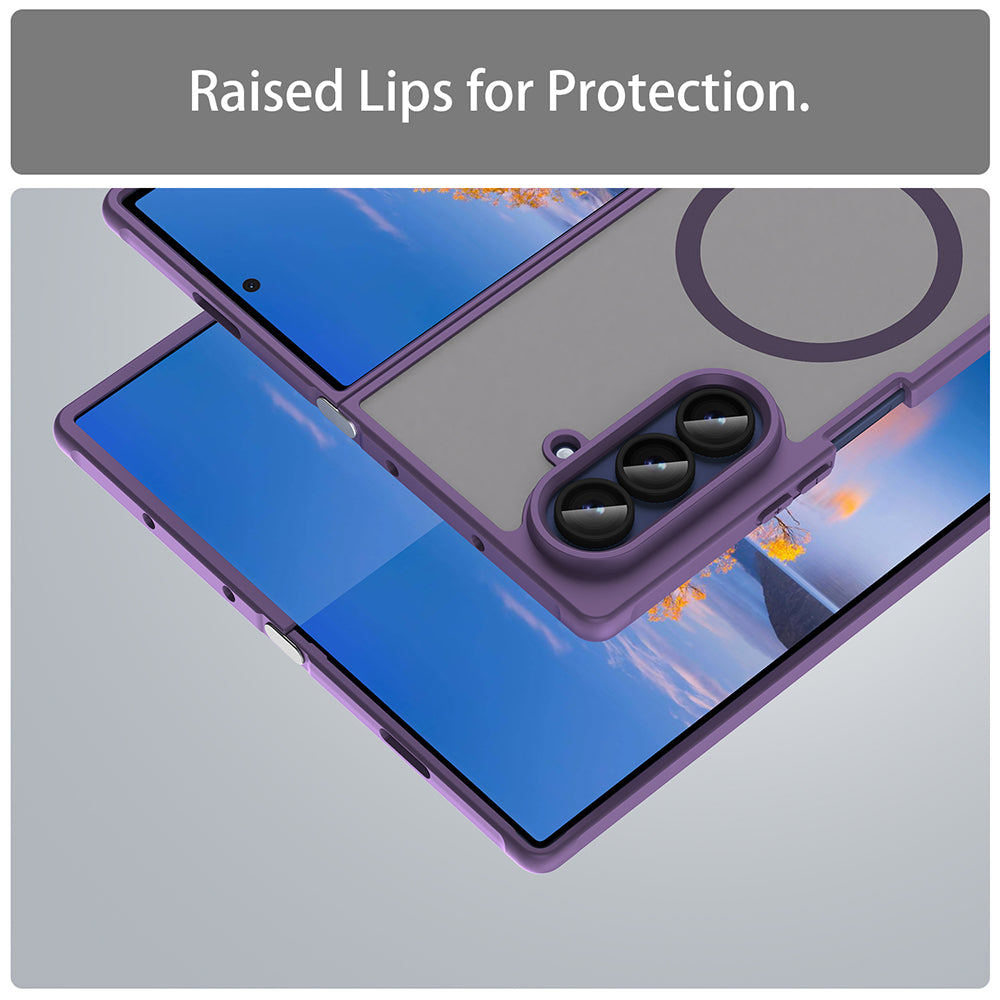 Custodia MagSafe per Samsung Galaxy Z Fold7 F966, Techsuit, HaloFrost II, Viola