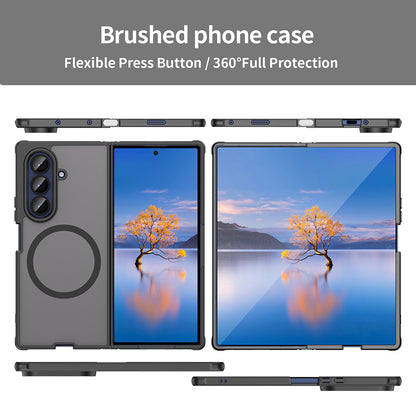 Custodia MagSafe per Samsung Galaxy Z Fold7 F966, Techsuit, HaloFrost II, Nera