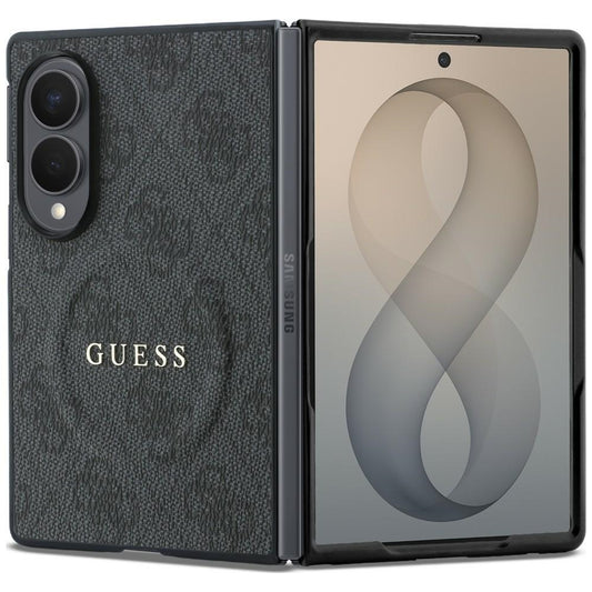 Custodia MagSafe per Samsung Galaxy Z Fold8 F971, Guess, 4G Leather Classic, Nera