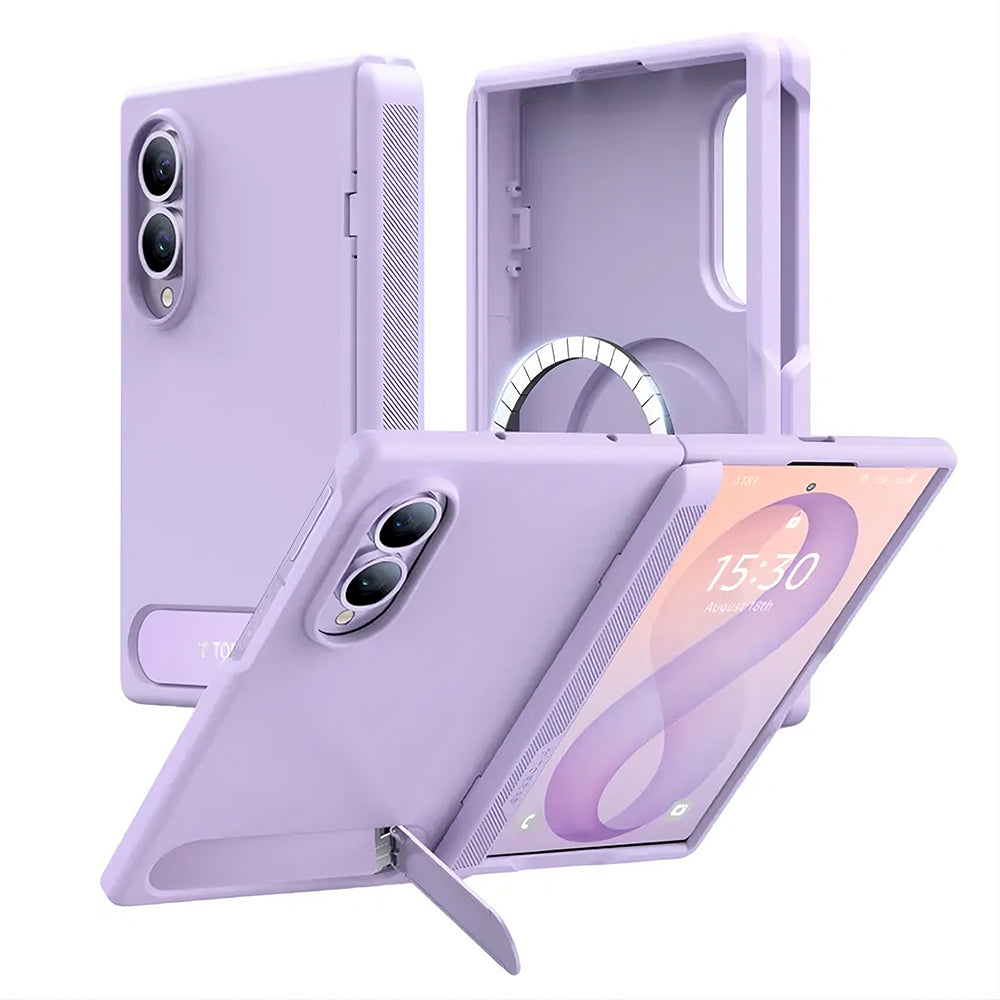 Custodia MagSafe per Samsung Galaxy Z Fold8 F971, Torras, Ostand L1 Guardian, Viola Chiaro