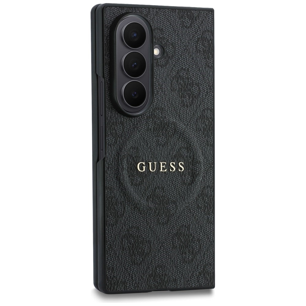 Custodia MagSafe per Samsung Galaxy Z Fold8 Ultra F976, Guess, 4G Leather Classic, Nera