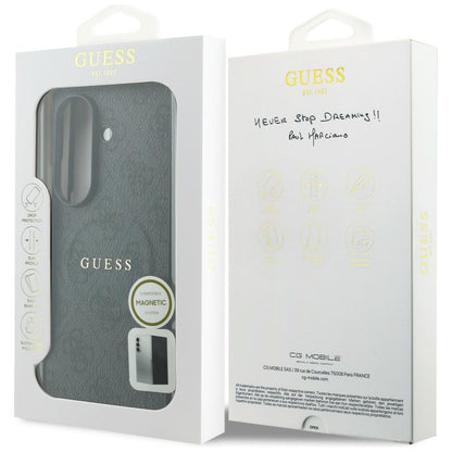 Custodia MagSafe per Samsung Galaxy Z Fold8 Ultra F976, Guess, 4G Leather Classic, Nera