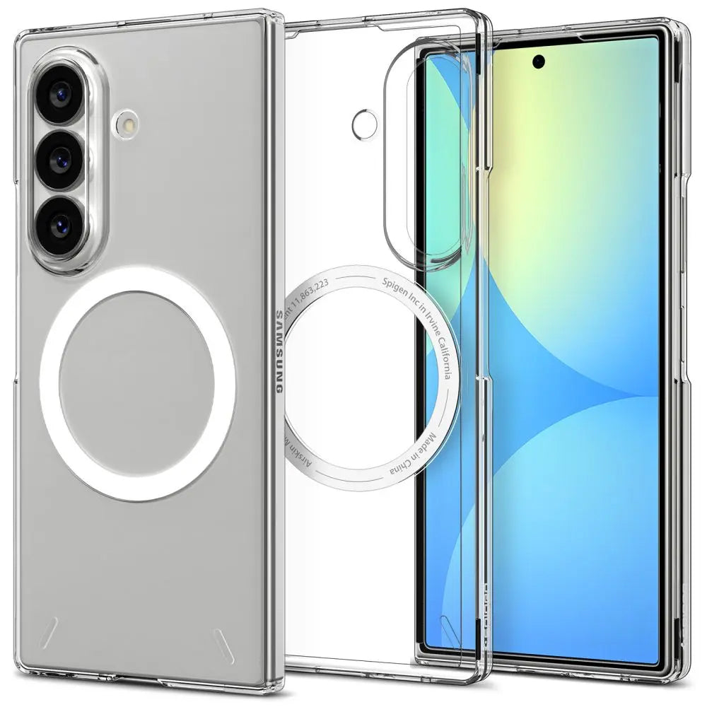 Custodia MagSafe per Samsung Galaxy Z Fold8 Ultra F976, Spigen, Air Skin, Trasparente Bianca ACS11505