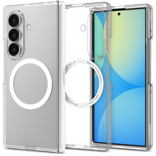 Custodia MagSafe per Samsung Galaxy Z Fold8 Ultra F976, Spigen, Ultra Hybrid Pro, Trasparente Bianca ACS11506