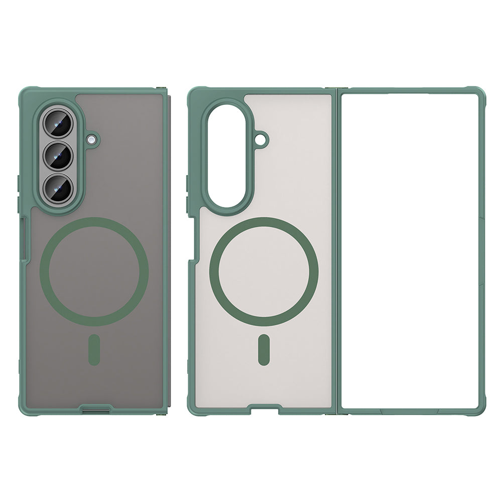 Custodia MagSafe per Samsung Galaxy Z Fold8 Ultra F976, Techsuit, HaloFrost II, Verde