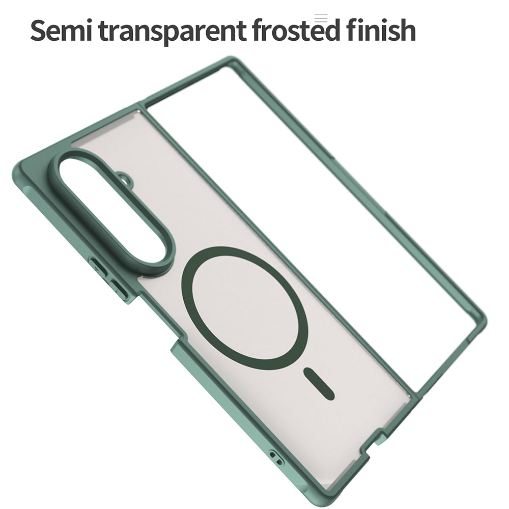Custodia MagSafe per Samsung Galaxy Z Fold8 Ultra F976, Techsuit, HaloFrost II, Verde
