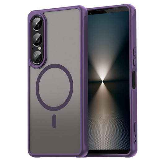 Custodia MagSafe per Sony Xperia 1 VII, Techsuit, HaloFrost II, Viola