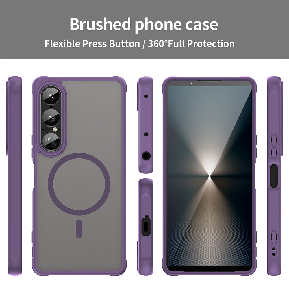 Custodia MagSafe per Sony Xperia 1 VII, Techsuit, HaloFrost II, Viola
