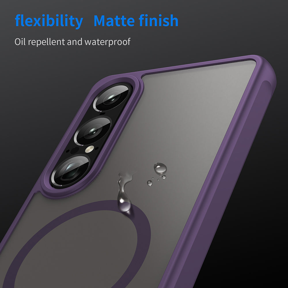 Custodia MagSafe per Sony Xperia 1 VII, Techsuit, HaloFrost II, Viola