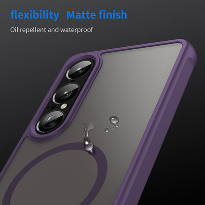 Custodia MagSafe per Sony Xperia 1 VII, Techsuit, HaloFrost II, Viola
