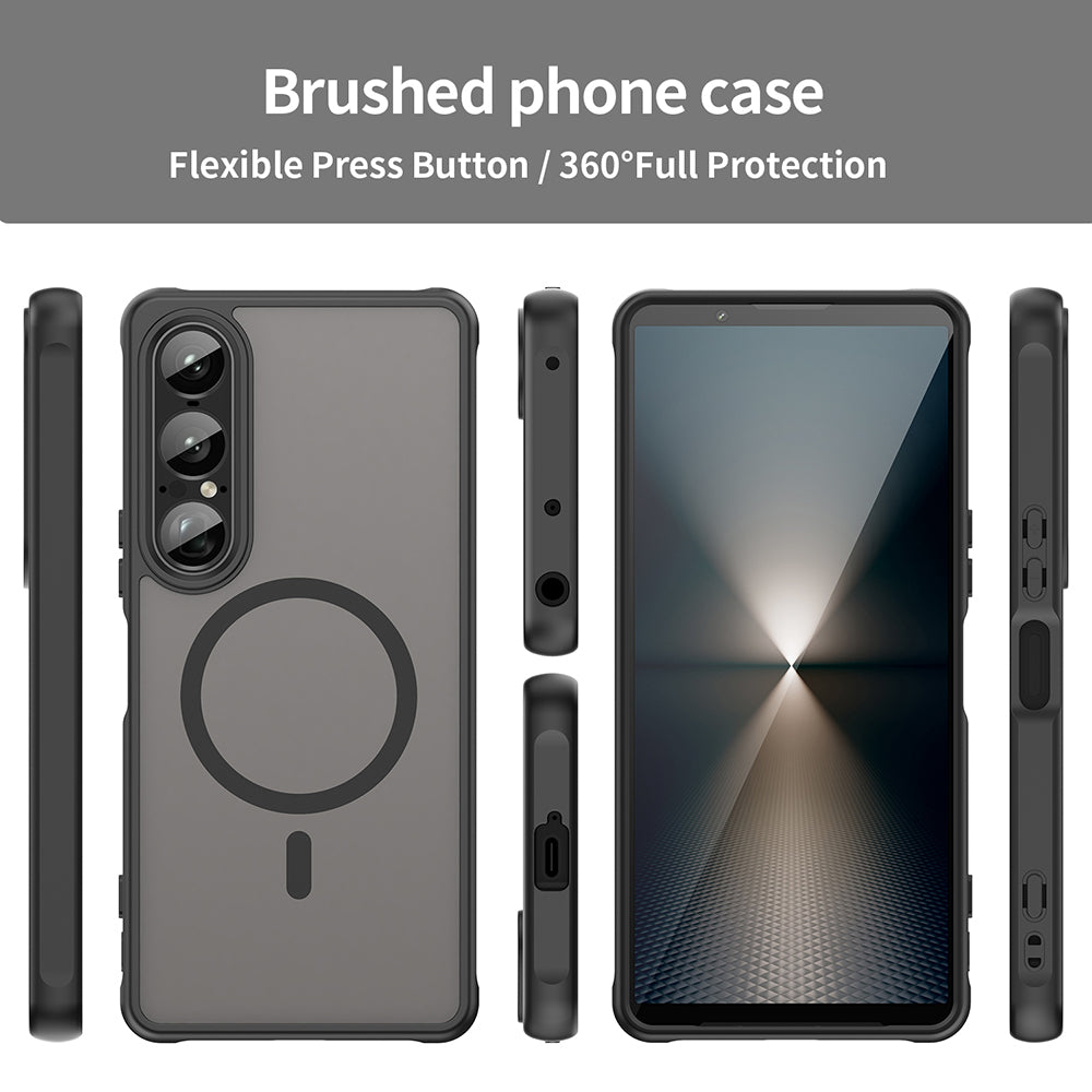 Custodia MagSafe per Sony Xperia 1 VII, Techsuit, HaloFrost II, Nera
