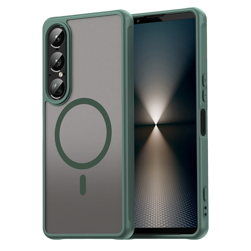 Custodia MagSafe per Sony Xperia 1 VII, Techsuit, HaloFrost II, Verde