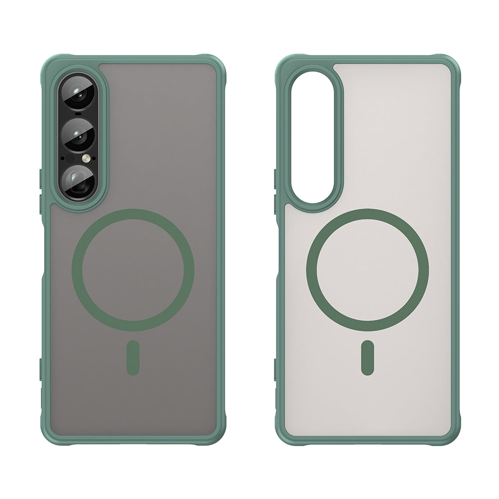 Custodia MagSafe per Sony Xperia 1 VII, Techsuit, HaloFrost II, Verde
