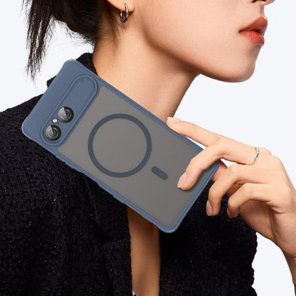 Custodia MagSafe per Sony Xperia 10 VII, Techsuit, HaloFrost II, Blu Navy