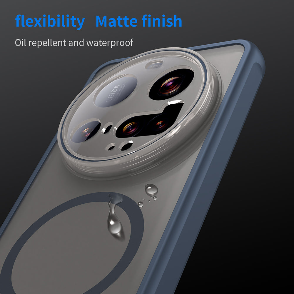 Custodia MagSafe per Xiaomi 15 Ultra, Techsuit, HaloFrost II, Blu Navy