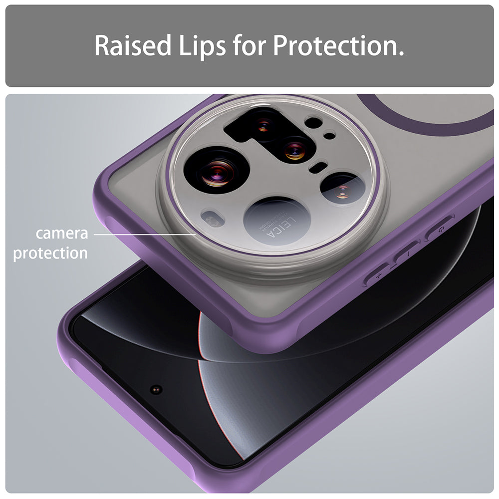 Custodia MagSafe per Xiaomi 15 Ultra, Techsuit, HaloFrost II, Viola