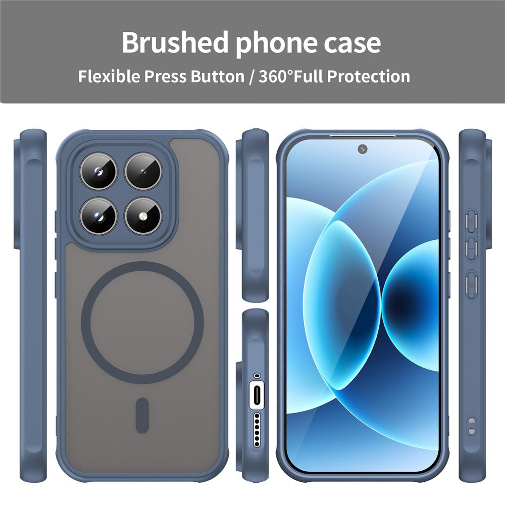 Custodia MagSafe per Xiaomi 17, Techsuit, HaloFrost II, Blu Navy