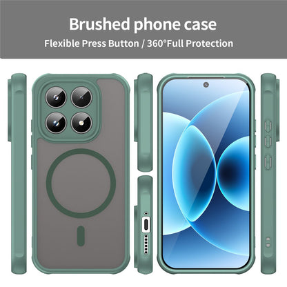 Custodia MagSafe per Xiaomi 17, Techsuit, HaloFrost II, Verde