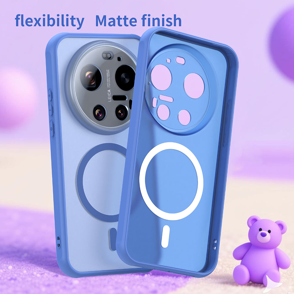 Custodia MagSafe per Xiaomi 17 Ultra, Techsuit, HaloFrost II, Blu