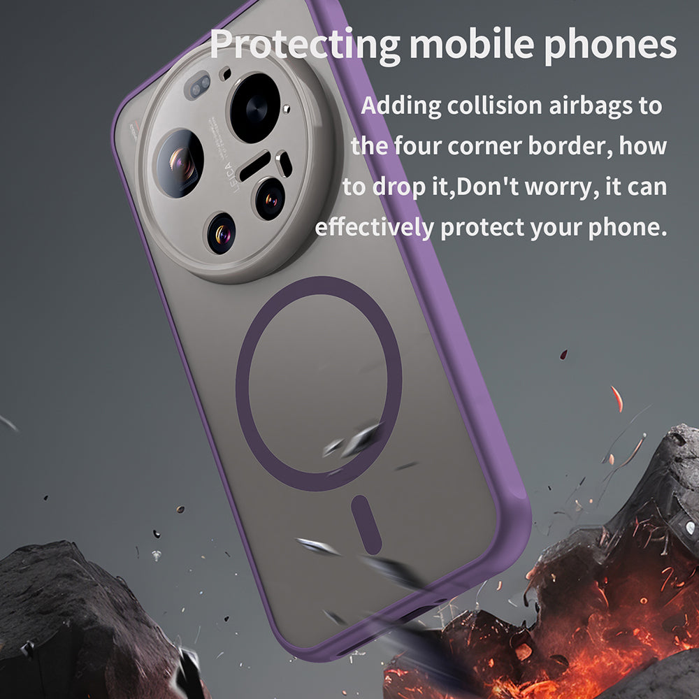 Custodia MagSafe per Xiaomi 17 Ultra, Techsuit, HaloFrost II, Viola