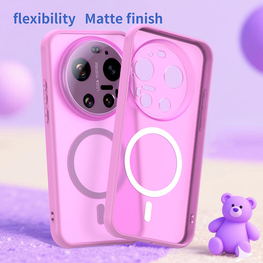 Custodia MagSafe per Xiaomi 17 Ultra, Techsuit, HaloFrost II, Rosa