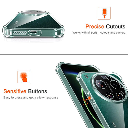 Custodia MagSafe per Xiaomi 17 Ultra, Techsuit, Antiurto, Trasparente